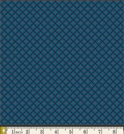 Acres Wild Fabric, The Orchard by Maureen Cracknell, Art Gallery Fabrics, Blue Diamond Blender Quilting Cotton, ORC-34712