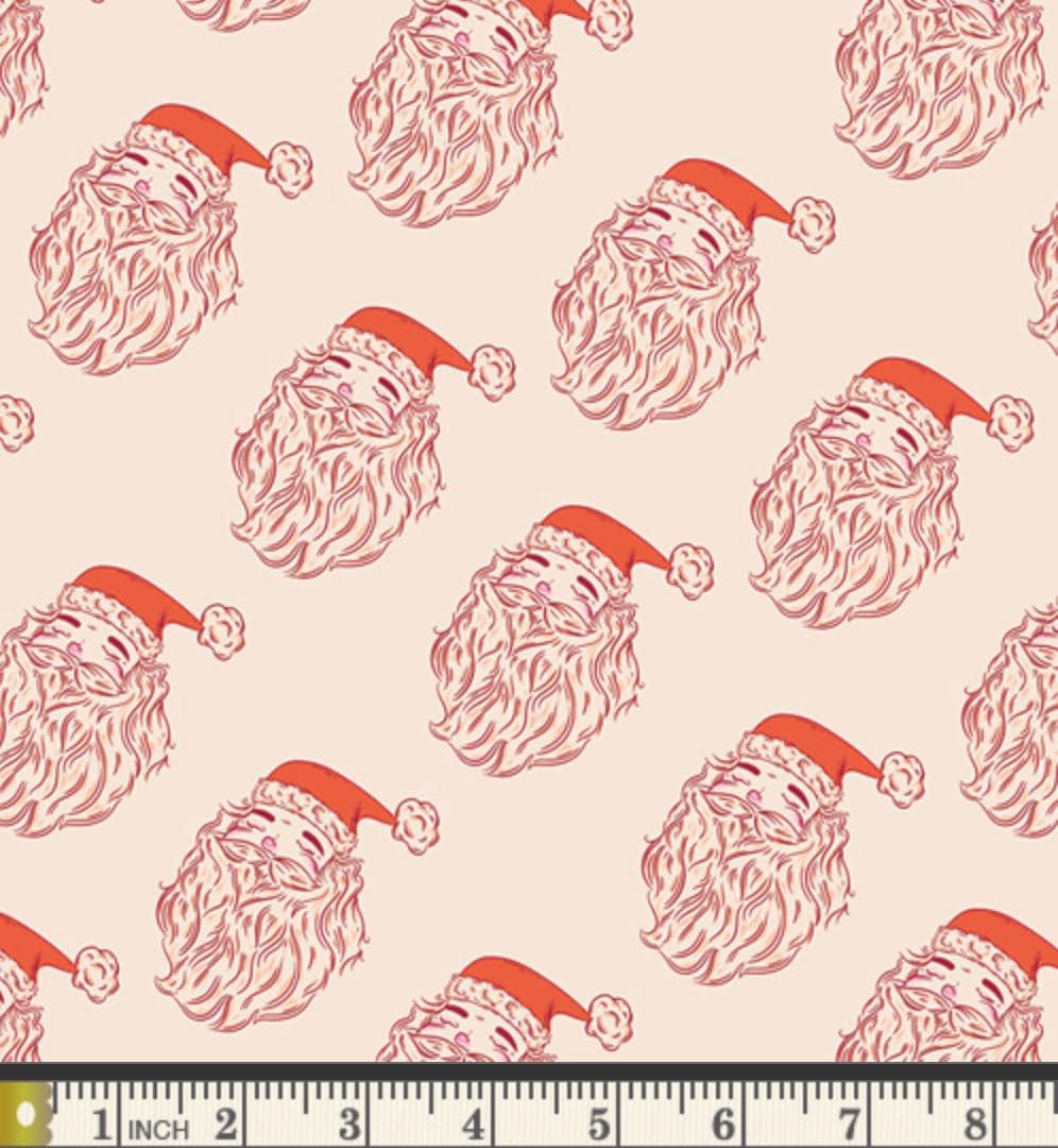 Holiday Cheer Fabric, Christmas in Color by AGF Studio, Santa Face Holiday Fabric, Art Gallery Fabrics CMC-25402