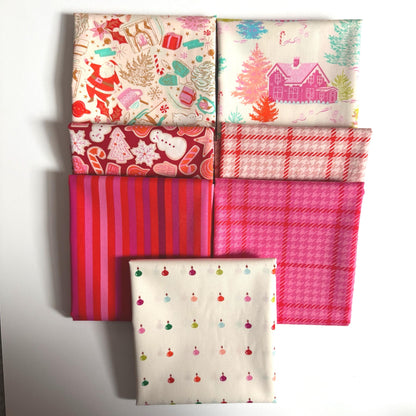 Sweet Shop Christmas Bundle, Christmas in Color by AGF Studio, 7 Piece Fat Quarter or Half Yard Bundle