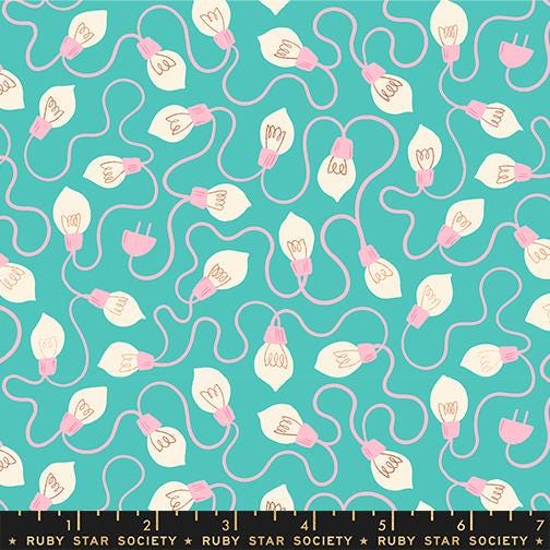 Merry & Frosted Christmas Fat Quarter Bundle | 7pc Ruby Star Society Fabric | Merry Happy Kimberly Kight | Aqua Teal Holiday Fabric