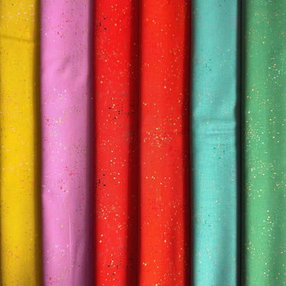 Holiday Glow Speckled Metallic Fabric Bundle | 6 Fat Quarters or Half Yards | Ruby Star Society Christmas Quilt Fabric