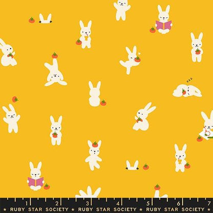 Persimmon Bunny & Market Fat Quarter Bundle, 6 Pieces, Ruby Star Society, Rashida Coleman Hale, Bunny Food Novelty Fabric