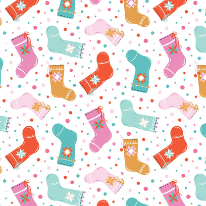 Jolly & Bright Christmas Fabric Bundle | 5 Fat Quarters or Half Yards | Jolly Tidings Cloud9 Fabrics | Organic Cotton