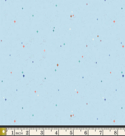 Snow Speckle Fabric | Frost & Fir by Sewcial Bee Collective | Light Blue Speckled Cotton | Art Gallery Fabrics SBC-FF-3143