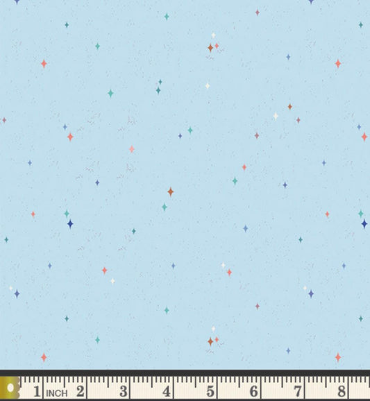 Snow Speckle Fabric | Frost & Fir by Sewcial Bee Collective | Light Blue Speckled Cotton | Art Gallery Fabrics SBC-FF-3143