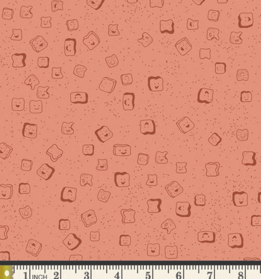 Cinnamon Toast Fabric by Dana Willard | Cinnamon Toast CMT-62905 | Peach Tone on Tone Cotton Fabric | Art Gallery Fabrics