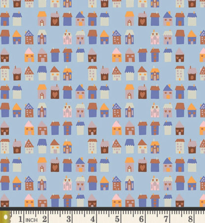 Winterful Village Fabric Bundle, Frost & Fir by Sewcial Bee Collective, 6-Pc Christmas Fat Quarter or Half Yard Bundle, Art Gallery Fabrics