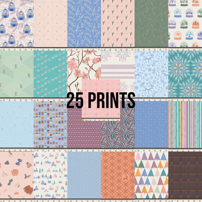 Frost & Fir Full Collection Bundle, 25 Piece Fat Quarter or Half Yard Set, Sewcial Bee Collective, Art Gallery Fabrics