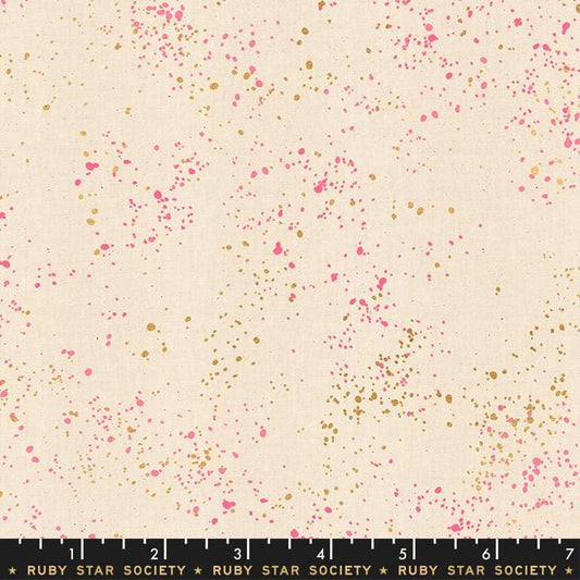 Speckled Metallic Neon Pink Fabric by Rashida Coleman Hale for Ruby Star Society | Natural Blender | RS5027 16M