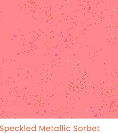 Candy Pop Speckled Fabric Bundle by Ruby Star Society, 5 Piece Fat Quarter or Half Yard Bundle, Bright Pink Blue Citron Quilting Cotton
