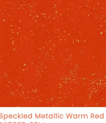 Sunset Confetti Speckled Fabric Bundle by Ruby Star Society – 6 Pieces, Fat Quarter or Half Yard, Metallic Quilting Cotton