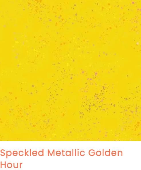 Sunset Confetti Speckled Fabric Bundle by Ruby Star Society – 6 Pieces, Fat Quarter or Half Yard, Metallic Quilting Cotton