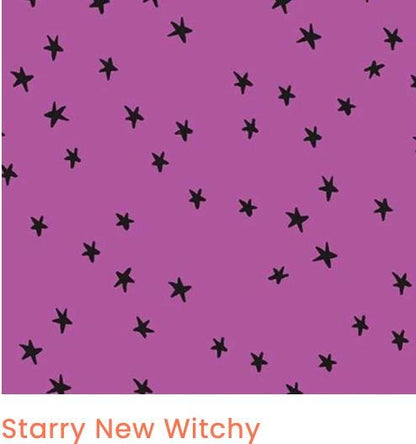 Spooky Stardust Halloween Fabric Bundle, 6 Piece Ruby Star Society Starry & Speckled, Orange Purple Teal, Fat Quarter or Half Yard