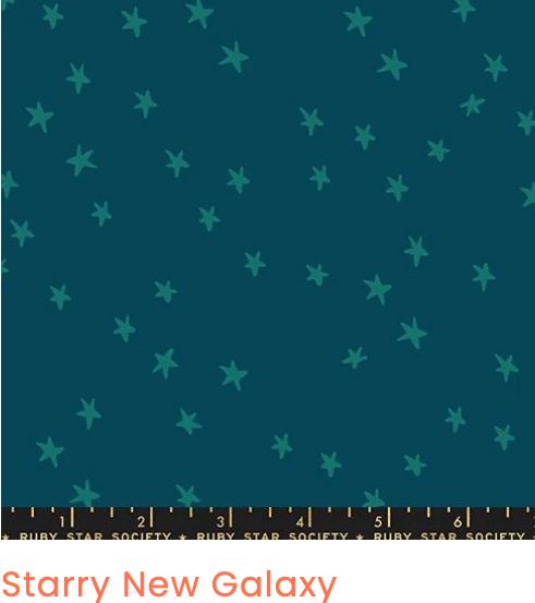 Spooky Stardust Halloween Fabric Bundle, 6 Piece Ruby Star Society Starry & Speckled, Orange Purple Teal, Fat Quarter or Half Yard