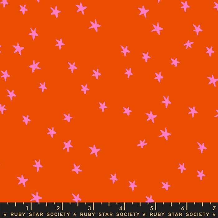 Starry Sunset Sorbet Fabric Bundle | 6 Fat Quarters or Half Yards | Ruby Star Society Starry Basics | Pink Orange Quilt Fabric