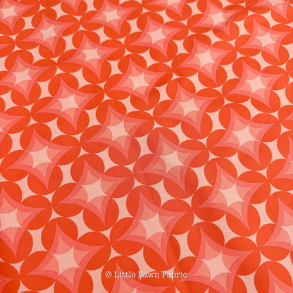 Peach Soda Picnic Fabric Bundle, 6 Piece Fat Quarter or Half Yard Set, Cinnamon Toast and Persimmon, Retro Fruit Cotton