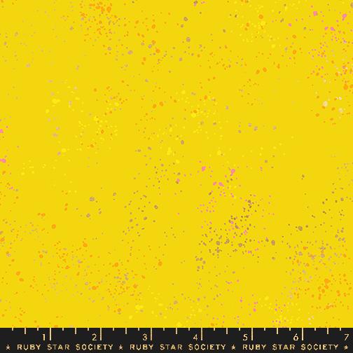 Citrus Garden Speckled Fabric Bundle | 5 Fat Quarters or Half Yards | Ruby Star Society Metallic Green Yellow Quilt Fabric