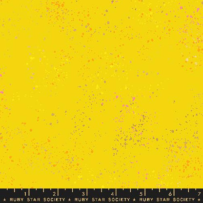 Citrus Garden Speckled Fabric Bundle | 5 Fat Quarters or Half Yards | Ruby Star Society Metallic Green Yellow Quilt Fabric