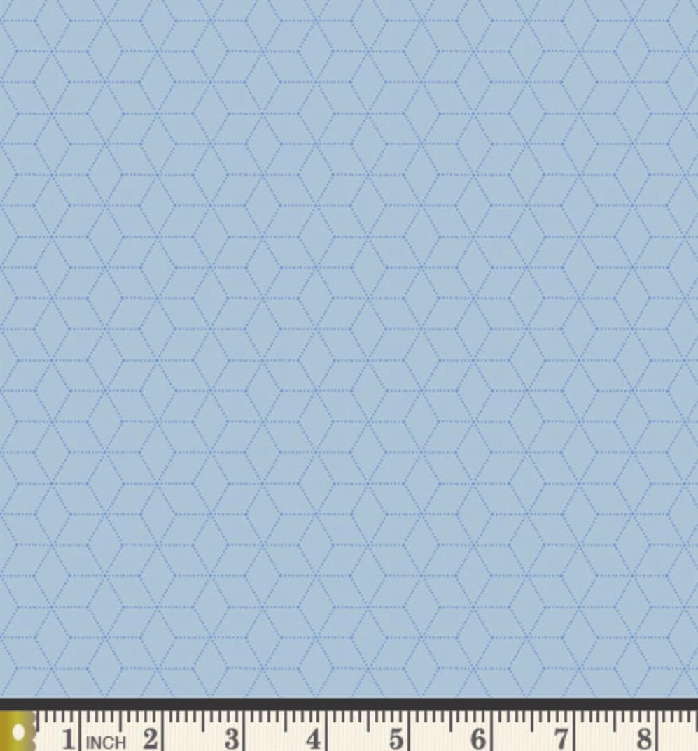 Morning Frost Fabric | Frost & Fir by Sewcial Bee Collective | Icy Blue Geometric Cotton | Art Gallery Fabrics SBC-FF-3133
