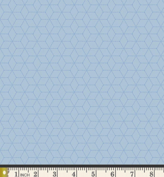 Morning Frost Fabric | Frost & Fir by Sewcial Bee Collective | Icy Blue Geometric Cotton | Art Gallery Fabrics SBC-FF-3133