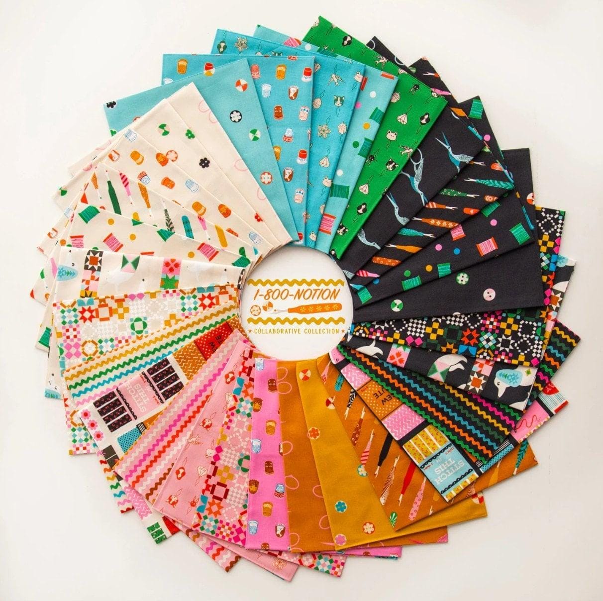 1-800-NOTION Fat Quarter Bundle by Ruby Star Society | 29 Piece Factory Precut | RS5207FQ | Moda Fabrics