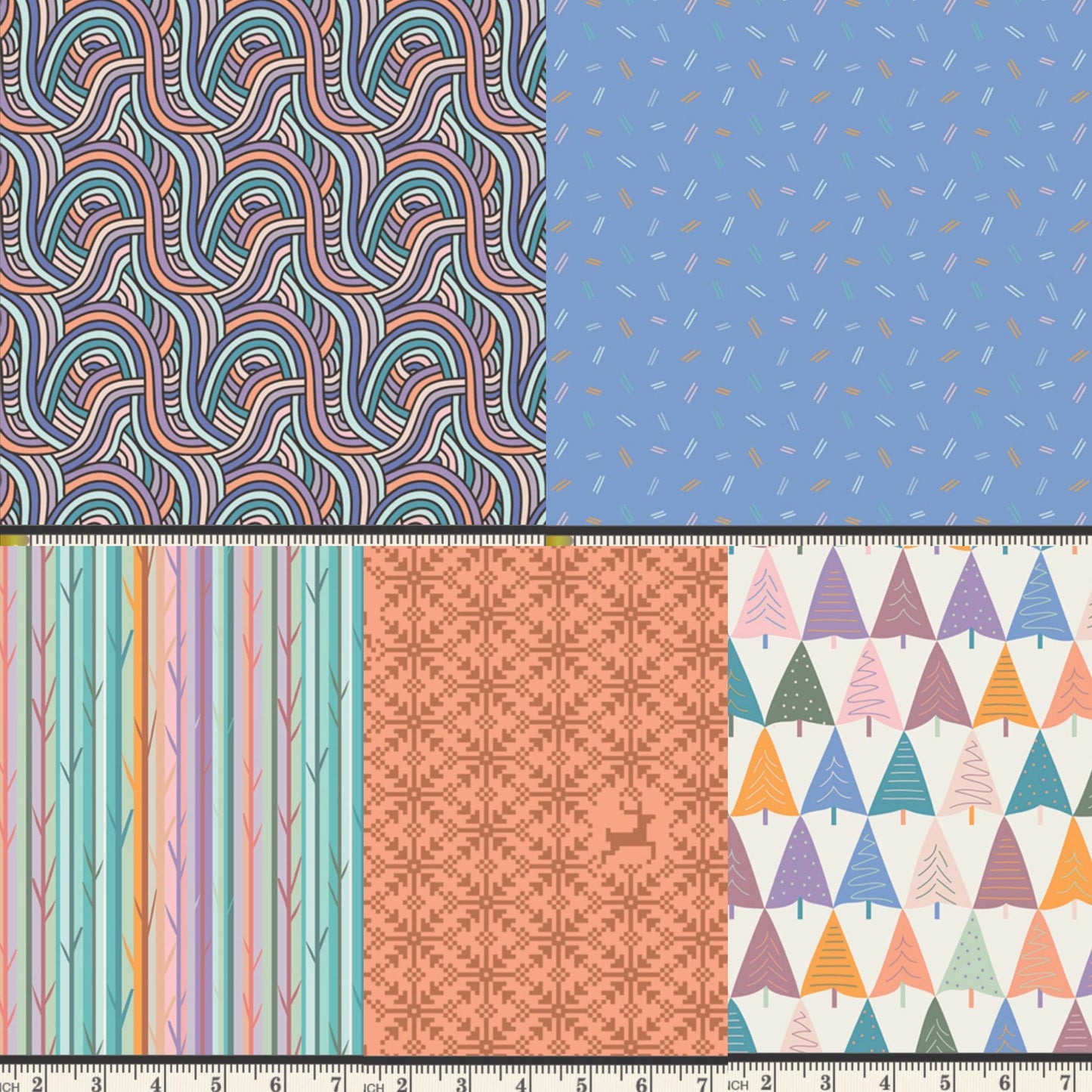 Frost & Fir Full Collection Bundle, 25 Piece Fat Quarter or Half Yard Set, Sewcial Bee Collective, Art Gallery Fabrics