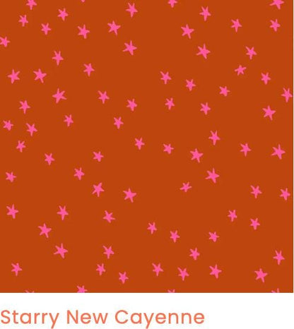 Spooky Stardust Halloween Fabric Bundle, 6 Piece Ruby Star Society Starry & Speckled, Orange Purple Teal, Fat Quarter or Half Yard