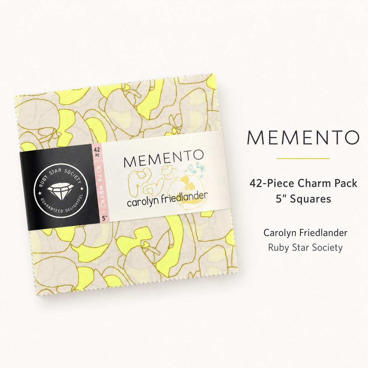 Memento Charm Pack by Carolyn Friedlander for Ruby Star Society | 42 Five Inch Squares | Modern Quilting Fabric Precut