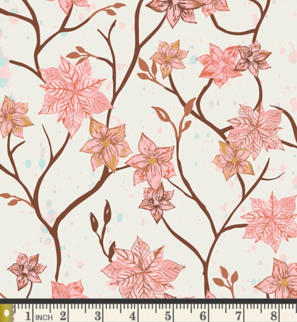 Frosted Garden Fabric Bundle, Frost & Fir, 6 Piece Floral Fat Quarter or Half Yard Set, Sewcial Bee Collective, Art Gallery Fabrics