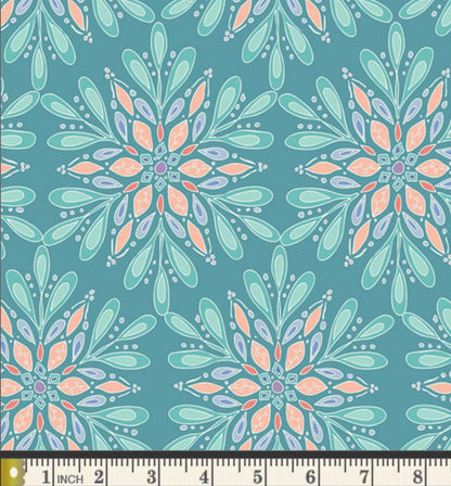 Frosted Garden Fabric Bundle, Frost & Fir, 6 Piece Floral Fat Quarter or Half Yard Set, Sewcial Bee Collective, Art Gallery Fabrics