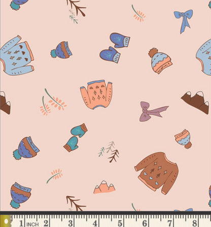 Cozy Knit Night Fabric Bundle, Frost & Fir, 6 Piece Fat Quarter or Half Yard Set, Knitting Fabric, Art Gallery Fabrics