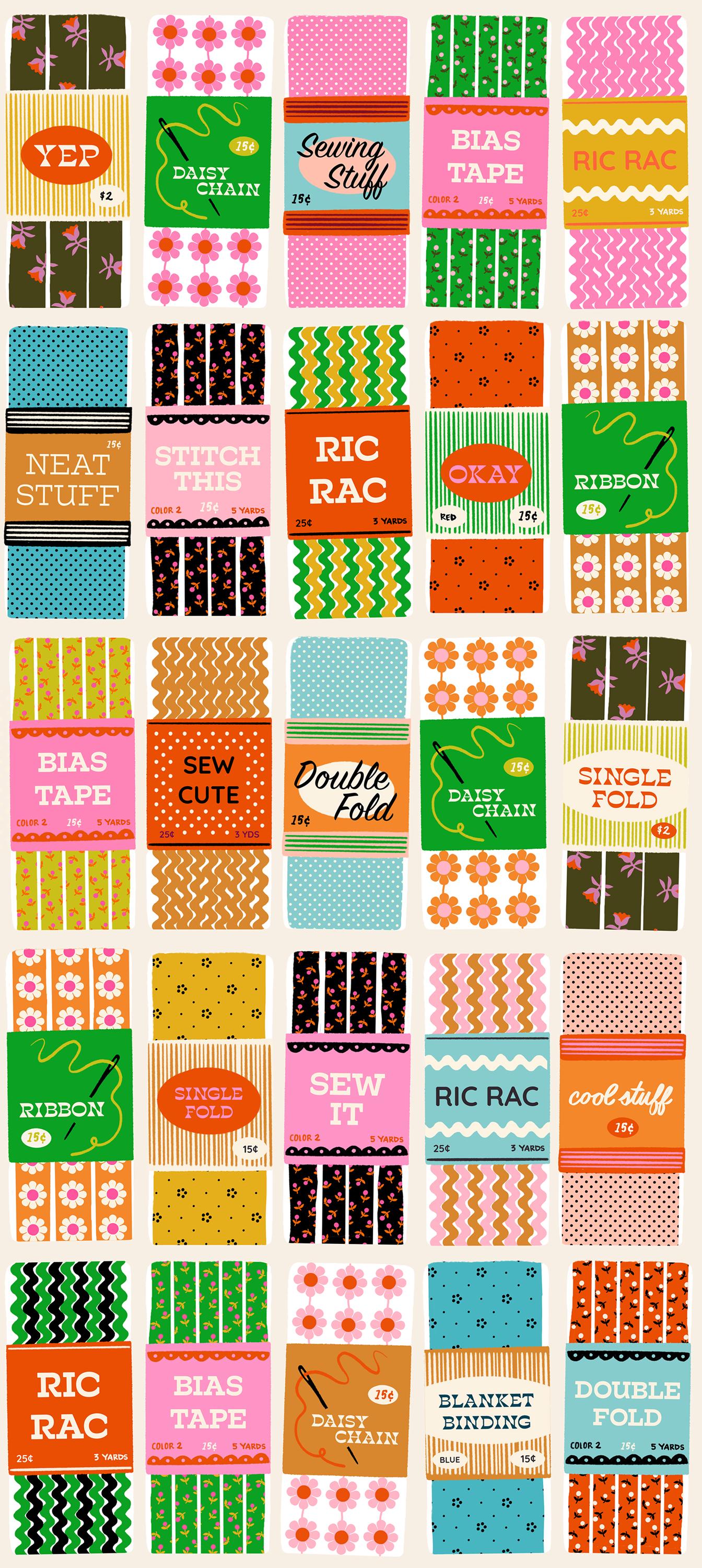 1-800-NOTION Sew Cute Shell Fabric by Ruby Star Society | RS5207 11 | Sewing Notions Novelty Quilting Cotton