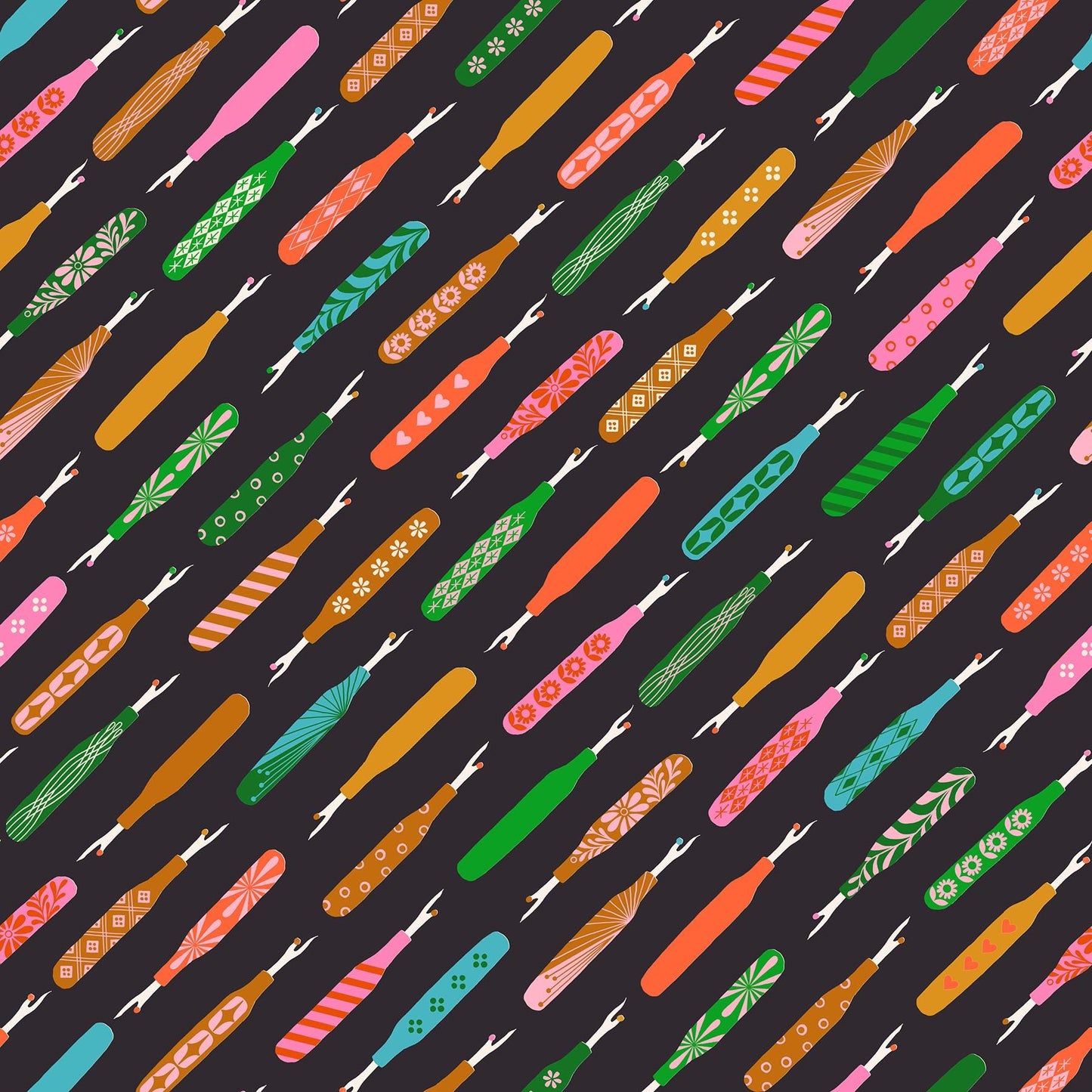 1-800-NOTION Seam Rippers Soft Black Fabric by Ruby Star Society | RS5210 15 | Sewing Notions Novelty Quilting Cotton