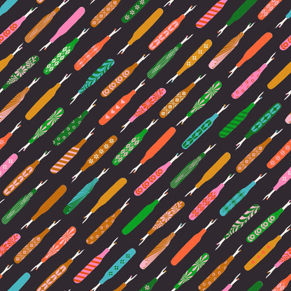 1-800-NOTION Seam Rippers Soft Black Fabric by Ruby Star Society | RS5210 15 | Sewing Notions Novelty Quilting Cotton