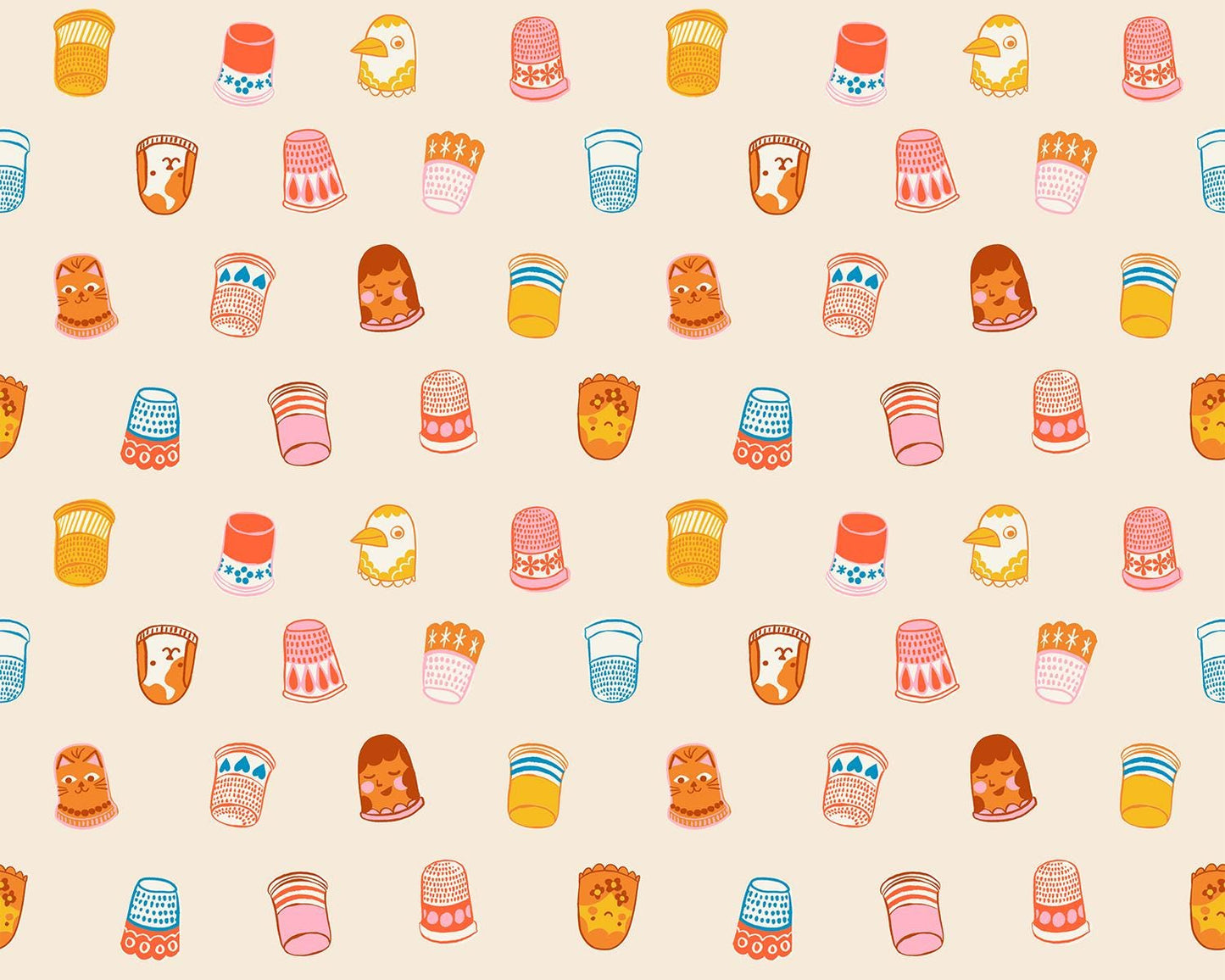 1-800-NOTION Thimbles Shell Fabric by Ruby Star Society | RS5211 11 | Sewing Notions Novelty Quilting Cotton