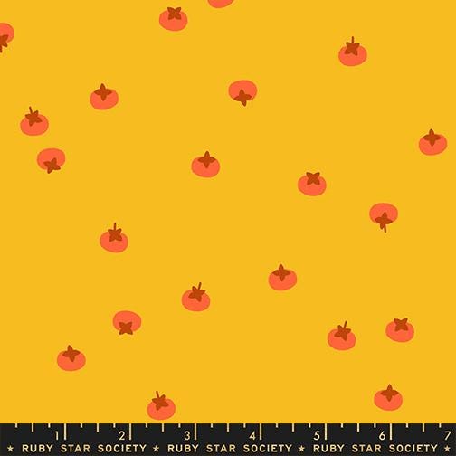 Peach Soda Picnic Fabric Bundle, 6 Piece Fat Quarter or Half Yard Set, Cinnamon Toast and Persimmon, Retro Fruit Cotton