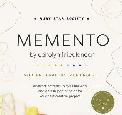 Memento Explore Citron Fabric by Carolyn Friedlander | Ruby Star Society RS8001 12 | Modern Lime Green Quilting Cotton Yardage