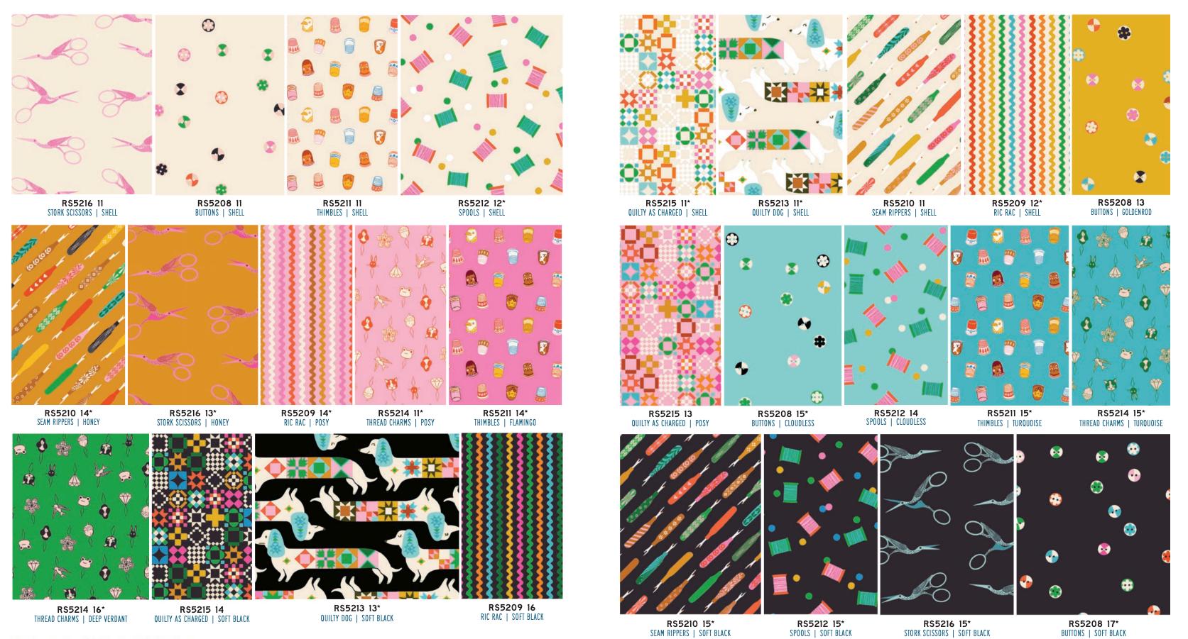 1-800-NOTION Fat Quarter Bundle by Ruby Star Society | 29 Piece Factory Precut | RS5207FQ | Moda Fabrics