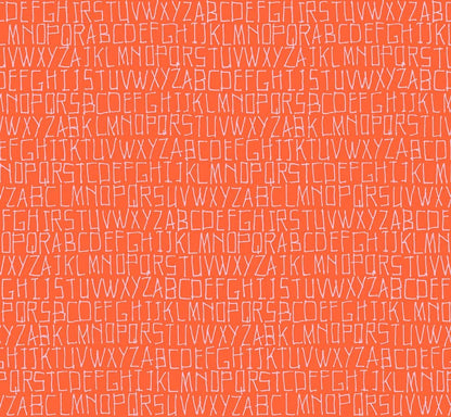 Memento Alphabet Florida Fabric by Carolyn Friedlander | Ruby Star Society RS8002 17 | Orange Modern Quilting Cotton Yardage