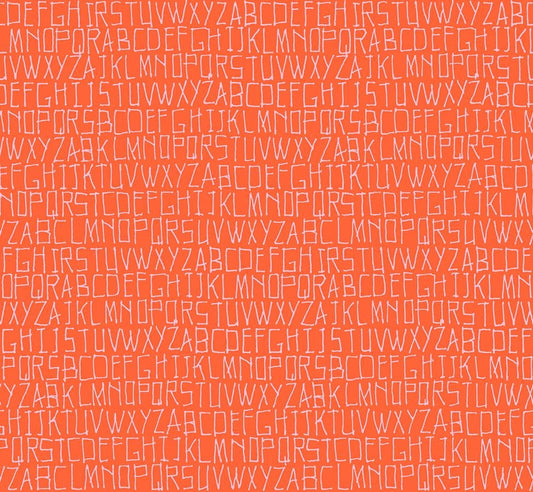 Memento Alphabet Florida Fabric by Carolyn Friedlander | Ruby Star Society RS8002 17 | Orange Modern Quilting Cotton Yardage