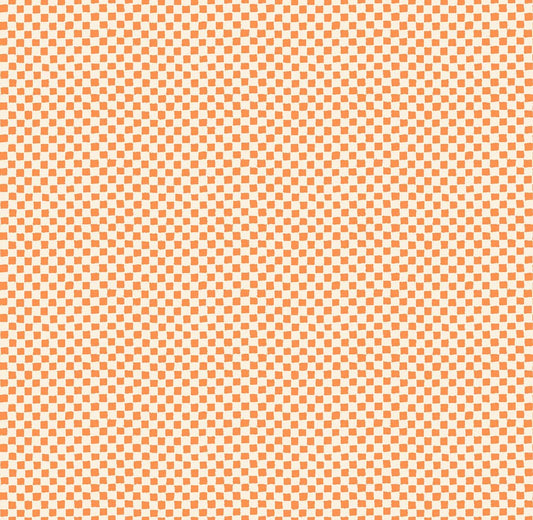 Memento Tracks Pumpkin Fabric by Carolyn Friedlander | Ruby Star Society RS8006 14 | Orange Checker Quilting Cotton Yardage