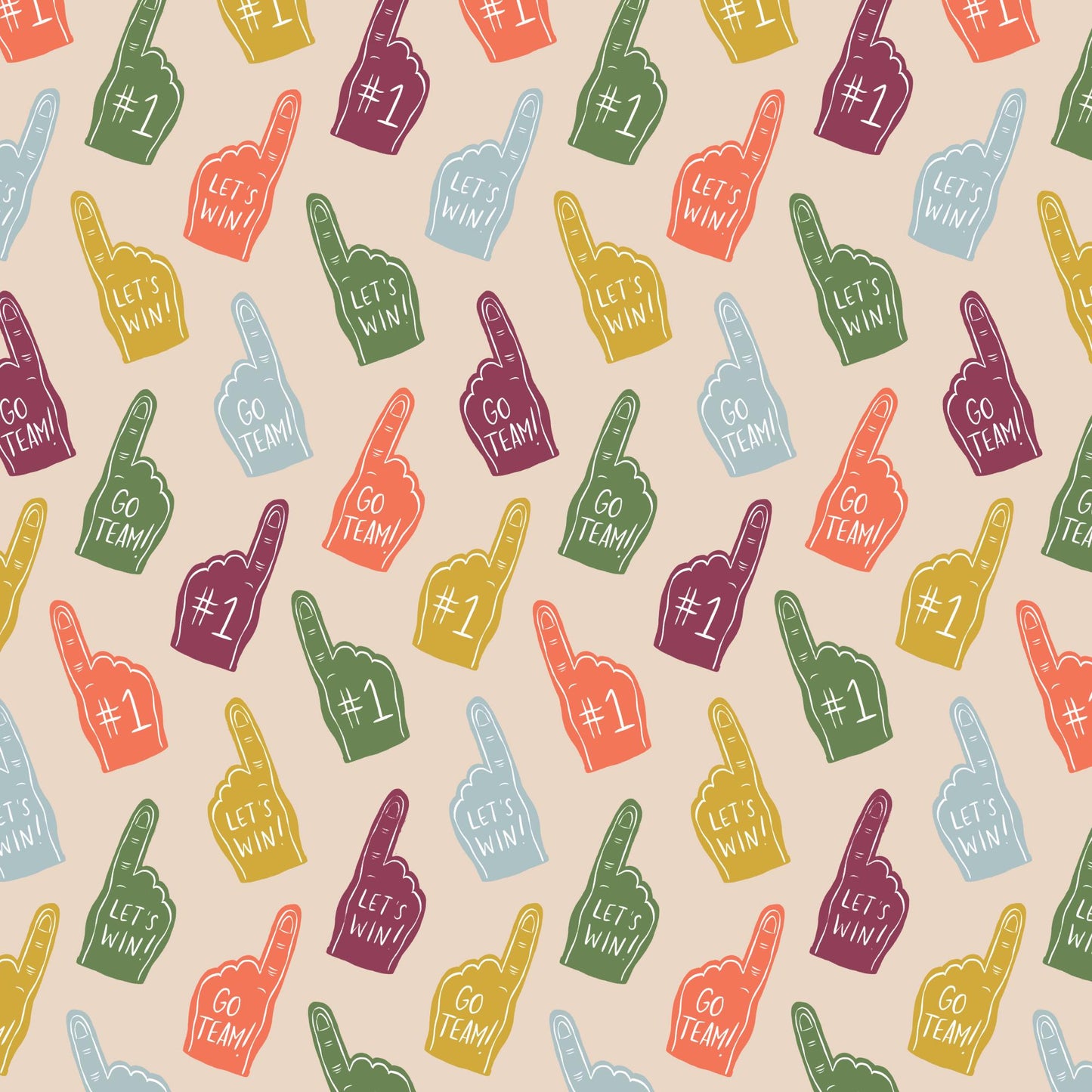 Tailgate All-Stars Fabric Bundle | Touchdowns & Tailwags by Krissy Mast for Cloud9 | 5 Piece Organic Cotton Football Dog Fabric Bundle