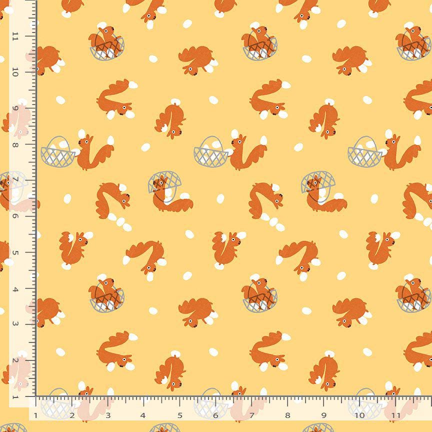 Autumn Farmyard Fabric Bundle | Bok Bok Meow by Leezaworks for Dear Stella | 5 Piece Fall Farm Quilting Cotton Bundle