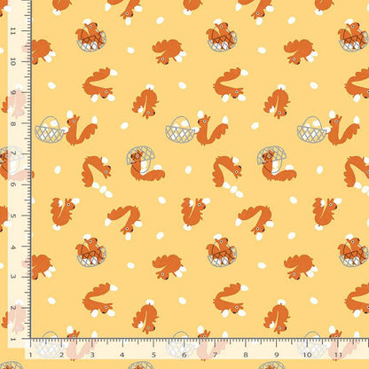 Bok Bok Meow Fabric Bundle by Leezaworks for Dear Stella | 9 Piece Cat Chicken Farm Quilting Cotton Bundle
