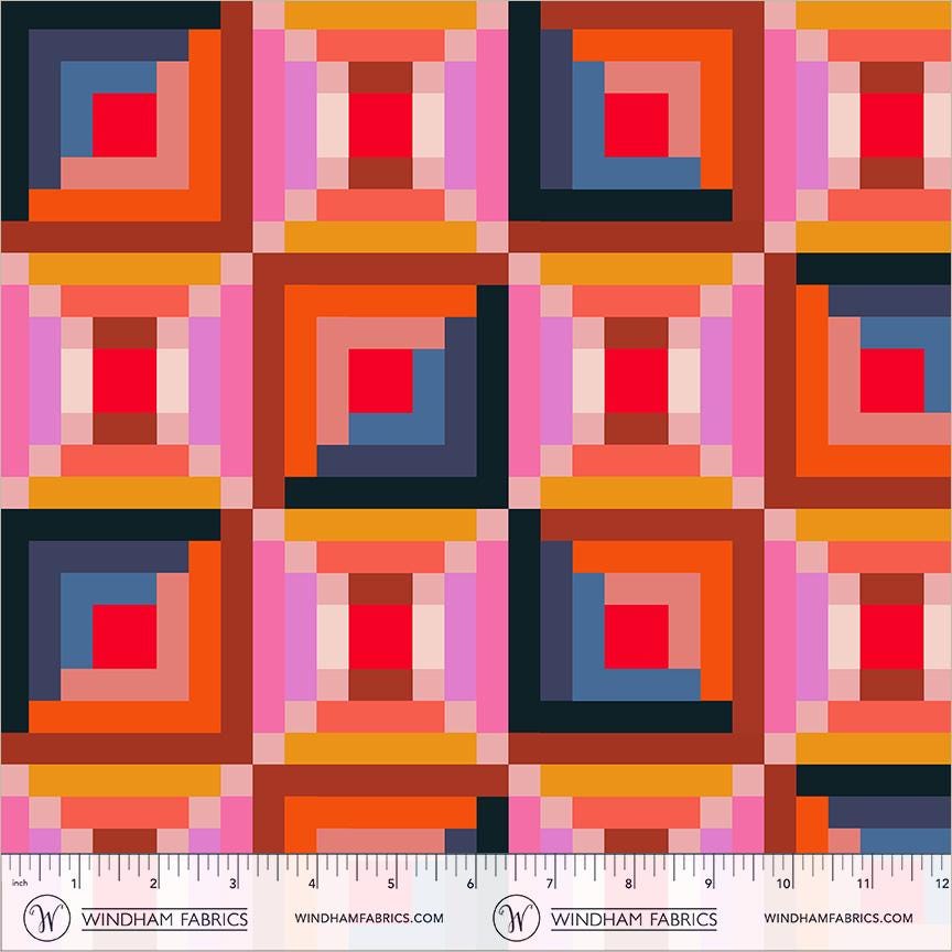 Sunset Candy Fat Quarter Bundle | Happy Place Annabel Wrigley | 7 Piece Pink Coral Orange Windham Fabric Bundle