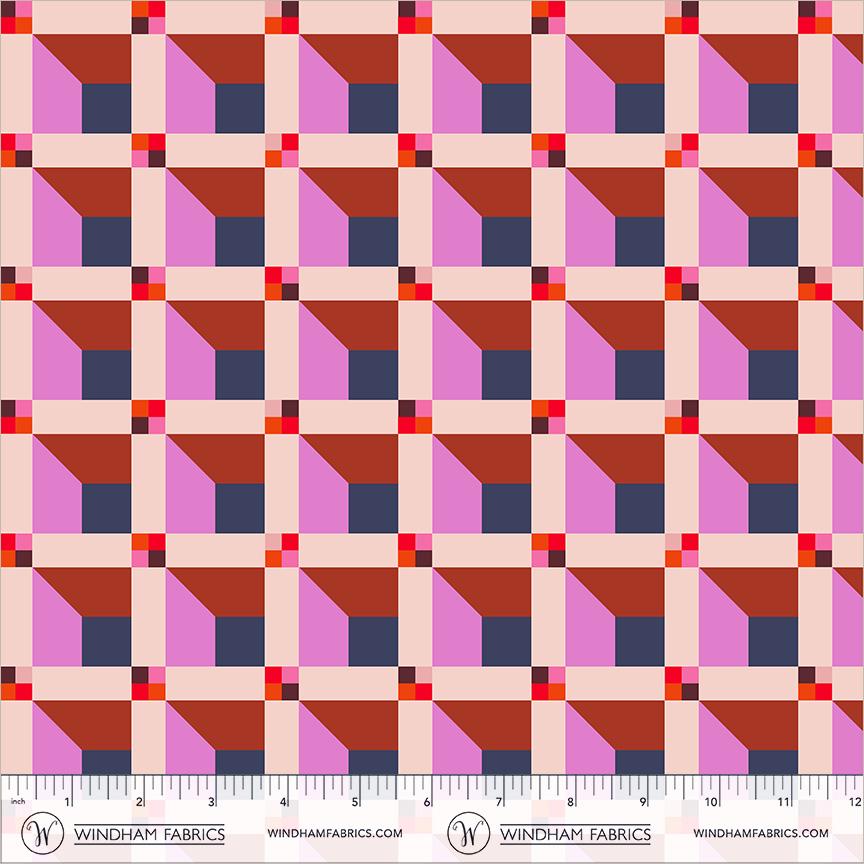Sunset Candy Fat Quarter Bundle | Happy Place Annabel Wrigley | 7 Piece Pink Coral Orange Windham Fabric Bundle
