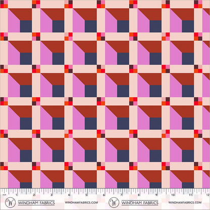 Sunset Candy Fat Quarter Bundle | Happy Place Annabel Wrigley | 7 Piece Pink Coral Orange Windham Fabric Bundle