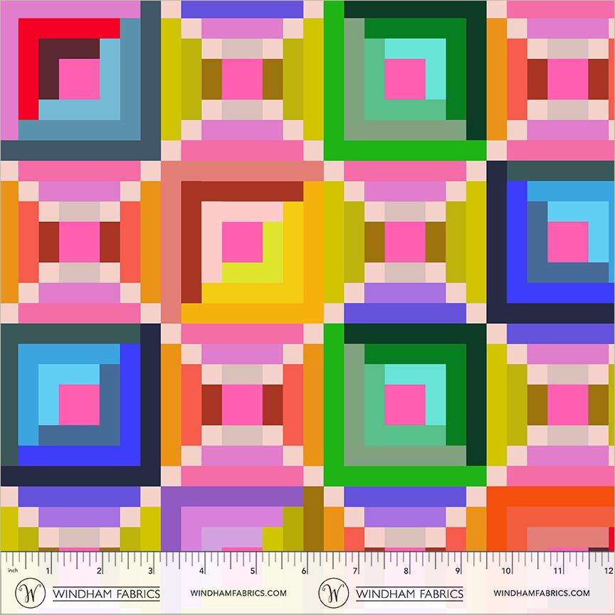 Color Crush Fat Quarter Bundle | Happy Place Annabel Wrigley | 6 Piece Rainbow Colorful Windham Fabric Bundle