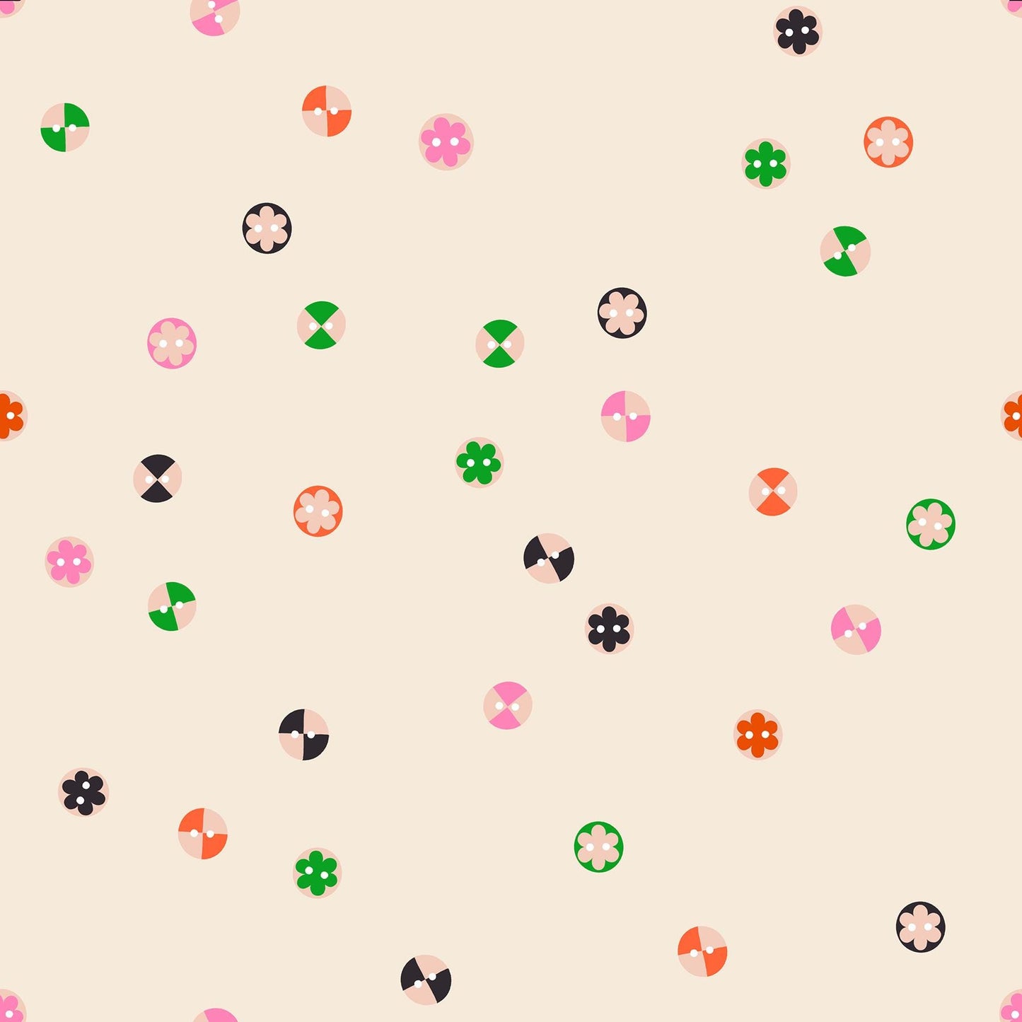 1-800-NOTION Buttons Shell Fabric by Ruby Star Society | RS5208 11 | Sewing Notions Novelty Quilting Cotton