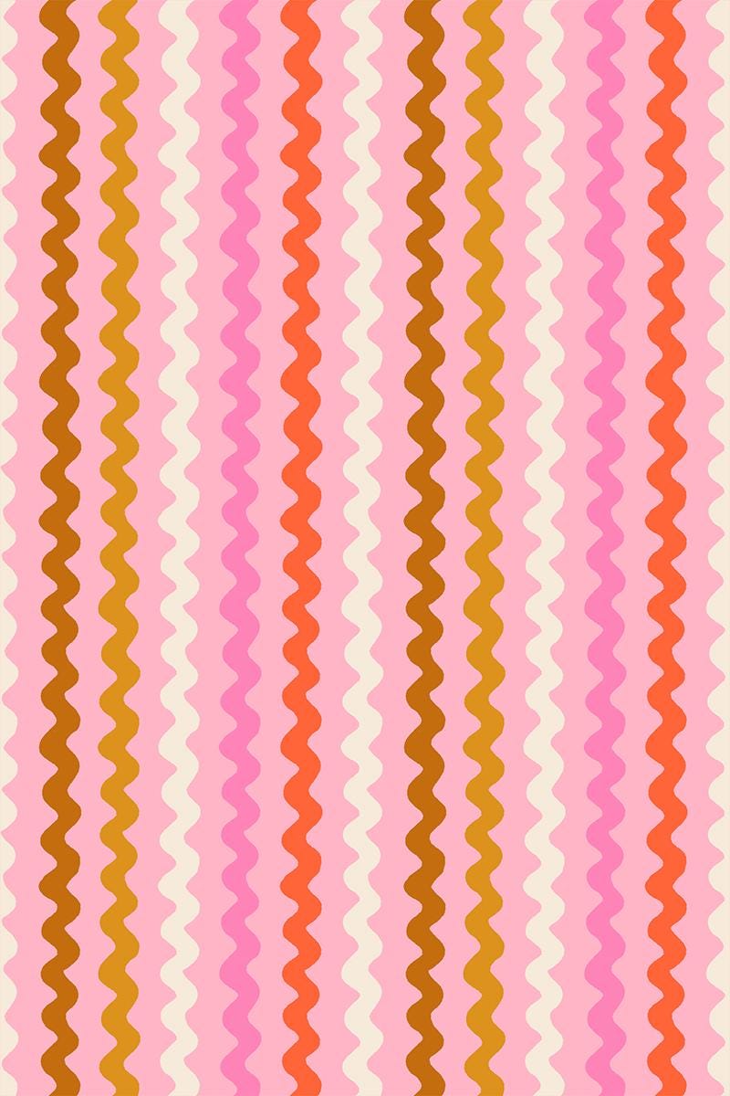 1-800-NOTION Ric Rac Posy Fabric by Ruby Star Society | RS5209 14 | Pink Sewing Notions Quilting Cotton